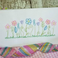 Wildflowers Machine Embroidery Design  - Vintage Stitch